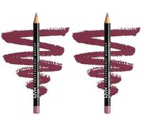 NYX Professional Makeup Slim Lip Pencil 834 Prune (Pack of 2)