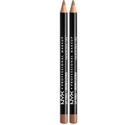 NYX Professional Makeup Slim Lip Pencil, Creamy Long-Wearing Lip Liner to Prevent Bleeding, Buttery-Soft Precision Pencils for Defined Lips, Shade: 811 Nutmeg (Pack of 2)
