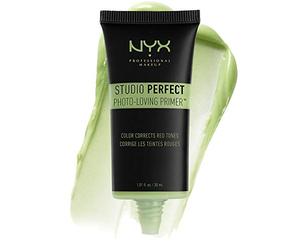 NYX Professional Makeup Studio Perfect Primer - Green, Makeup Primer Base, Even Complexion, Minimises Fine Lines and Pores, Vegan Formula