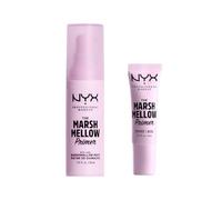 NYX Professional Makeup The Marshmellow Primer Set, Makeup Primer Base, Skin-Focused Primer for Smooth & Even Complexion, Marshmallow Root, Vegan Formula, Regular and Mini Size, 30 ml and 8 ml