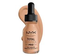 NYX Professional Makeup Total Control Pro Drop Foundation, Precise Dosage, Customised and Buildable Coverage, Vegan Formula, True-to-Skin Finish, 13 ml, Shade: Natural
