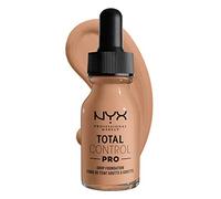 NYX Professional Makeup Total Control Pro Drop Foundation, Precise Dosage, Customised and Buildable Coverage, Vegan Formula, True-to-Skin Finish, 13 ml, Shade: Medium Buff