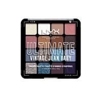 NYX Professional Makeup Ultimate Shadow Palette, 16 Vibrant True-To-Pan Eyeshadow Shades, Metallics, Shimmers, Colours and Nudes in Pressed Pigments, Vegan, Vintage Jean Baby, 0.8 g