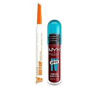 NYX Professional Makeup Wet Shot IV Cranberry Splash Lip Stain & Duck Plump Liner Clear Bundle