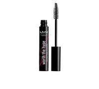 NYX Professional Makeup Worth the Hype Waterproof Mascara, Volumizing and Lengthening, Tapered Brush Reaches All Lashes, Caring Jojoba Oil, Shade: Black