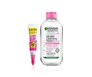 NYX The Brow Glue Crazy Lift & Garnier Micellar Water 400ml Duo Bundle