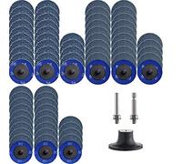 NYXCL 75Pcs Mixup Quick Change Discs Set,2 inch Zirconia Sanding Discs with 1/4" Holder, for Die Grinder Surface Prep Strip Grind Polish Finish Burr Rust Paint Removal,Surface Conditioning Discs