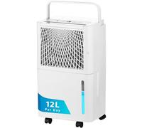 Nyxi 12L Per Day Dehumidifier, Digital Humidity Sensor, Powerful Laundry Drying, Auto-Off, 24hrs Timer, Continues Drainage, Removes Condensation, Humidity, Damp, Moisture, Ideal for Homes, Offices