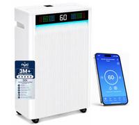 Nyxi 30L Dehumidifier with WiFi App and Voice Control, Active Carbon Filter, XL 6.5L Tank, Laundry Drying, 24Hr Timer, Quiet 42dB, Energy Efficient for Home Damp, Moisture & Mould