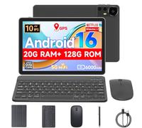 Nyxolaria Android 15 Tablet,10 inch Tablets, 20GB128GB ROM, 6000mAh Battery, 2+8MP Dual Camera 10.1" IPS HD Touch Screen Tab. (Black)
