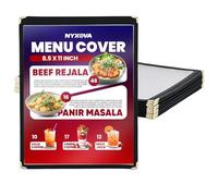 NYXOVA 10 Pack 8.5 x 11 Inch Menu Covers 1 Page, Clear PVC Menu Sleeves