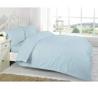 NZ 200 Thread Count 100% Egyptian Cotton Plain Super Soft Luxurious Duvet Cover Sets Fully Reversible Bedding Sets (Aqua, Single Size)