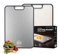 NZ ESSENTIALS Double-Sided Titanium Cutting Board,Large Non-Slip Chopping Board with Wheat Straw PP, Durable Food-Grade Board for Meat, Vegetables & Fruit, Easy to Clean, Dishwasher Safe Kitchen Board