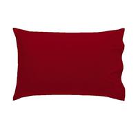 NZ Night Zone Easy Care Polycotton Housewife Pillow Cases, Red, Pair