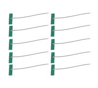 NZ2.4GPCB006 2.4G PCB Patch Antenna - T Shape Full Band Built in Antenna with 4.5 dBi Gain and 1st Generation Interface for Data Transmission - RG1.13 Oxygen Free Wire - 10 Pack
