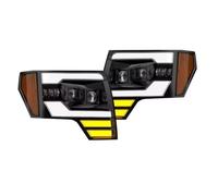 NZBHXAD Main beams Compatible With For 2009-2014 Headlight Assembly With Amber Reflector Headlamp DRL Turn Signal High Low Beam Running Light 2pcs