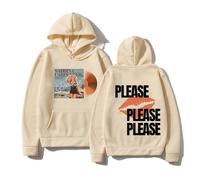 NZBZ Sabrina Carpenter Merch Hoodie Letter Printed Long Sleeve Pullover Tops Casual Hoodies for Men Women (Khaki,XL)