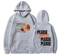 NZBZ Sabrina Carpenter Merch Hoodie Letter Printed Long Sleeve Pullover Tops Casual Hoodies for Men Women (Grey,M)