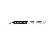 NZBZKKNBCP 3D ABS XDrive Emblem Car Fender Rear Trunk Sticker X Drive 18d 20d 25d 30d 35d 40d 50d For X1 X2 X3 X5 X6 X7 Accessories Car logo(Chrome XDrive 35d)