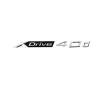 NZBZKKNBCP 3D ABS XDrive Emblem Car Fender Rear Trunk Sticker X Drive 18d 20d 25d 30d 35d 40d 50d For X1 X2 X3 X5 X6 X7 Accessories Car logo(Chrome XDrive 40d)
