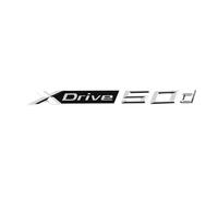 NZBZKKNBCP 3D ABS XDrive Emblem Car Fender Rear Trunk Sticker X Drive 18d 20d 25d 30d 35d 40d 50d For X1 X2 X3 X5 X6 X7 Accessories Car logo(Chrome XDrive 50d)