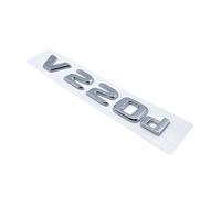 NZBZKKNBCP 3D Letters V250d V300d NIGHT EDITION ABS Emblem For Mercedes Benz V Class W447 Car Badge Trunk Nameplate Logo Sticker Car logo(Silver V220d)