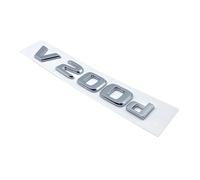 NZBZKKNBCP 3D Letters V250d V300d NIGHT EDITION ABS Emblem For Mercedes Benz V Class W447 Car Badge Trunk Nameplate Logo Sticker Car logo(Silver V200d)