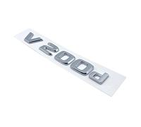 NZBZKKNBCP 3D Letters V250d V300d NIGHT EDITION ABS Emblem For Mercedes Benz V Class W447 Car Badge Trunk Nameplate Logo Sticker Car logo(Silver V200d)