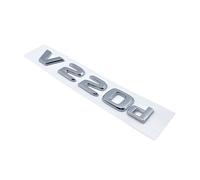 NZBZKKNBCP 3D Letters V250d V300d NIGHT EDITION ABS Emblem For Mercedes Benz V Class W447 Car Badge Trunk Nameplate Logo Sticker Car logo(Silver V220d)