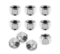 NZBZMBTTVF 1/2x20 Wheel Lug Nuts 10pcs 16mm Tall Open End Finish 21mm Hex 1/2-20 for Trailers Tire Lug bolt nut