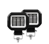NZBZMBTTVF 4inch Spotlight LED Angel Eyes Light Bar Offroad 12V 24V Spot Beam LED Work Light For Car Truck Boat Compatible With Atv 4x4 LED Bar Work light(2pc square light)