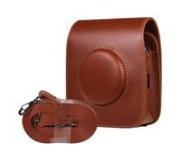 NZBZMBTTVF Camera Bag Case PU Leather Vintage Shoulder Strap Pouch Camera Protection Carry Cover Fit for FUJIFILM Instax Square SQ20 SQ10 Camera Bag(Bruin)