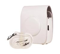 NZBZMBTTVF Camera Bag Case PU Leather Vintage Shoulder Strap Pouch Camera Protection Carry Cover Fit for FUJIFILM Instax Square SQ20 SQ10 Camera Bag(Off-White)