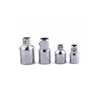 NZBZTANNAP 4pcs 1/4 3/8 1/2 Drive Socket Adapter Converter Reducer Air Impact Craftsman Socket Wrench Adapter Hand Tools Set Repair Tools Socket Socket(Silver)