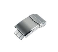 NZBZTMLCYK Fit For San Martin Watch Clasp Brushed Folding Clasp With Safety 18mm 20mm Solid 316L Stainless Steel Deployment Buckle Watch clasp(Silver 20mm)