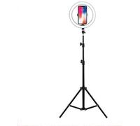 NZDY 10 inch Led Selfie Light Height Adjustable Protable Ring Lamp Tricolor Dimming 10-Level Brightness Professional Beauty Ringlight 360° Rotatable Illumination Angle