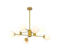 NZDY 12 Lights Gold Sputnik Chandelier Modern Chandelier Adjustable Arms Mid Century Pendant Lighting Vintage Industrial Ceiling Light Fixture for Living Room,Golden,8 Lights