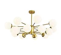 NZDY 12 Lights Gold Sputnik Chandelier Modern Chandelier Adjustable Arms Mid Century Pendant Lighting Vintage Industrial Ceiling Light Fixture for Living Room,Golden,16 Lights