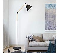 NZDY Black Floor Lamp Modern Nordic Floor Lamps Iron Art Metal Standing Lamp Simple Corner Standing Light Indoor Light Apartment Lamp for Living Room Bedroom Reading Light E27 Long Arm Adjustable,a,a