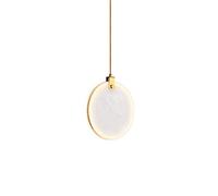 NZDY Indoor Pendant Ceiling Lighting Simple Marble Art Nordic Single Head Chandelier Postmodern Led Suspension Light Height Adjustable Bedside Lamp Decorative Hanging Lamp Restaurant Light,Warm Ligh