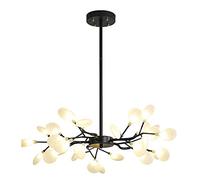 NZDY Led Sputnik Chandelier 45 Lights Modern Firework Led Light Sparkling Pendant Lighting Adjustable Ceiling Light for Living Room Bedroom Restaurant,Frosted White.,30 Lights