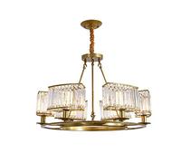 NZDY Modern European Style Chandelier Crystal Wrought Iron Ceiling Lamp Atmosphere Ceiling Light Bedroom Dining Room Living Room Restaurant Pendant Light-Golden 8-Light,Golden,6-Light