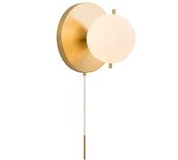 NZDY Nordic Creative Personality Glass Wall Lights Modern Minimalist Iron Zipper Wall Lamp E27 Socket Wall Sconce for Living Room Bedside Bedroom Study Aisle Wall Lantern