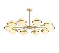 NZDY Sputnik Chandelier 6 Lights Modern Pendant Lighting Fixture Mid Century Chandelier Gold Brass Ceiling Light Fixture for Kitchen Dining Room Living Room,Copper,10 Lights