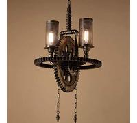 NZDY Steampunk Industrial Pendant Light,E26 Vintage Hanging Lights Fixture Candle Ceiling Light,Black Retro Pendant Light,Candle Rustic Pendant Light for Dining Room Black