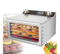 NzEupno Food Dehydrator Machine with Stainless Steel Trays, Jerky Dryer with Adjustable Timer & Temperature Control, Electric Fruits Preserver for Veggies, Dog Treats 6Layer