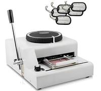 NzEupno Manual Dog Tag & PVC Card Embosser Machine, 72 Characters with Adjustable Spacing & Depth for Custom Pet ID, Credit, VIP, Gift Cards
