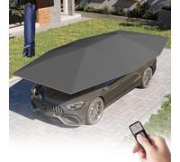 NzEupno Multifunctional Car Sunshade Umbrella, Automatic Car Tent Cover, Mobile Folding Carport with Remote Control, Car Roof Canopy Awning for Most Vehicles Black-5.2m
