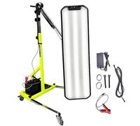 NzEupno Professional PDR Paintless Dent Repair Leveling Lamp Stand, Car Dent Reflector Pit Dent Detection Light with a Freely Adjustable Shelf, Portable Storage Green