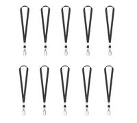 Nzexlyva 10pcs Lanyard, Office Lanyard for ID Card Badge Holder for Meeting, Black Lanyards for Neck with Metal Lobster Clips, Badge Lanyards with Clip Swivel Hooks for Keys